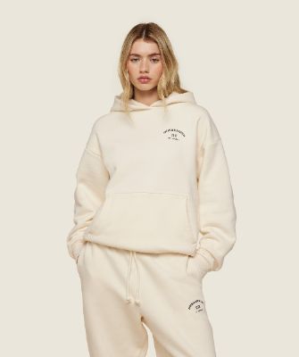 Gymshark PE Graphic Hoodie - Ecru White/Archive Brown sold by Gymshark