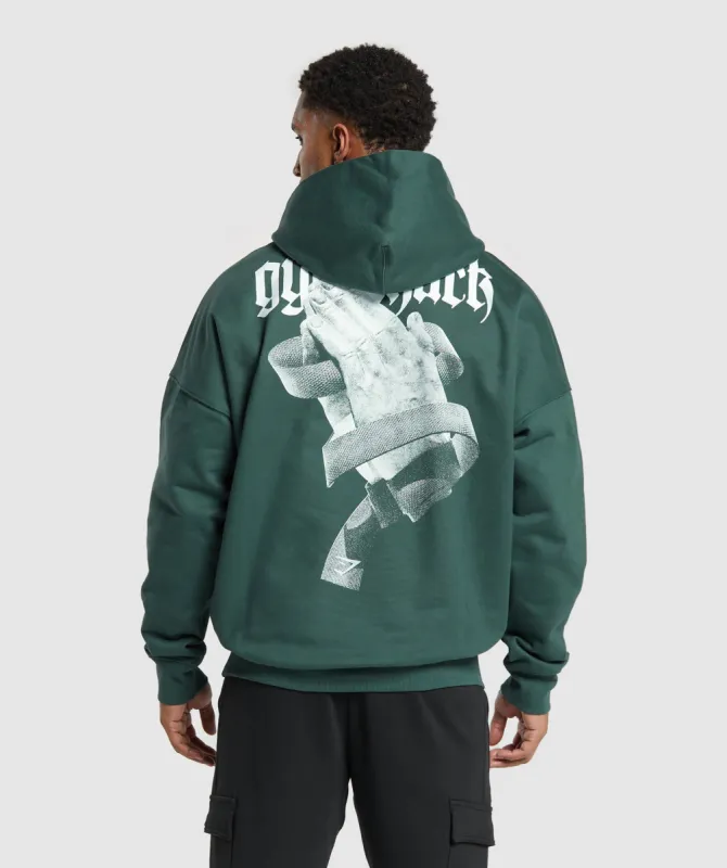 Gymshark Prayer Hands Hoodie - Fog Green sold by Gymshark
