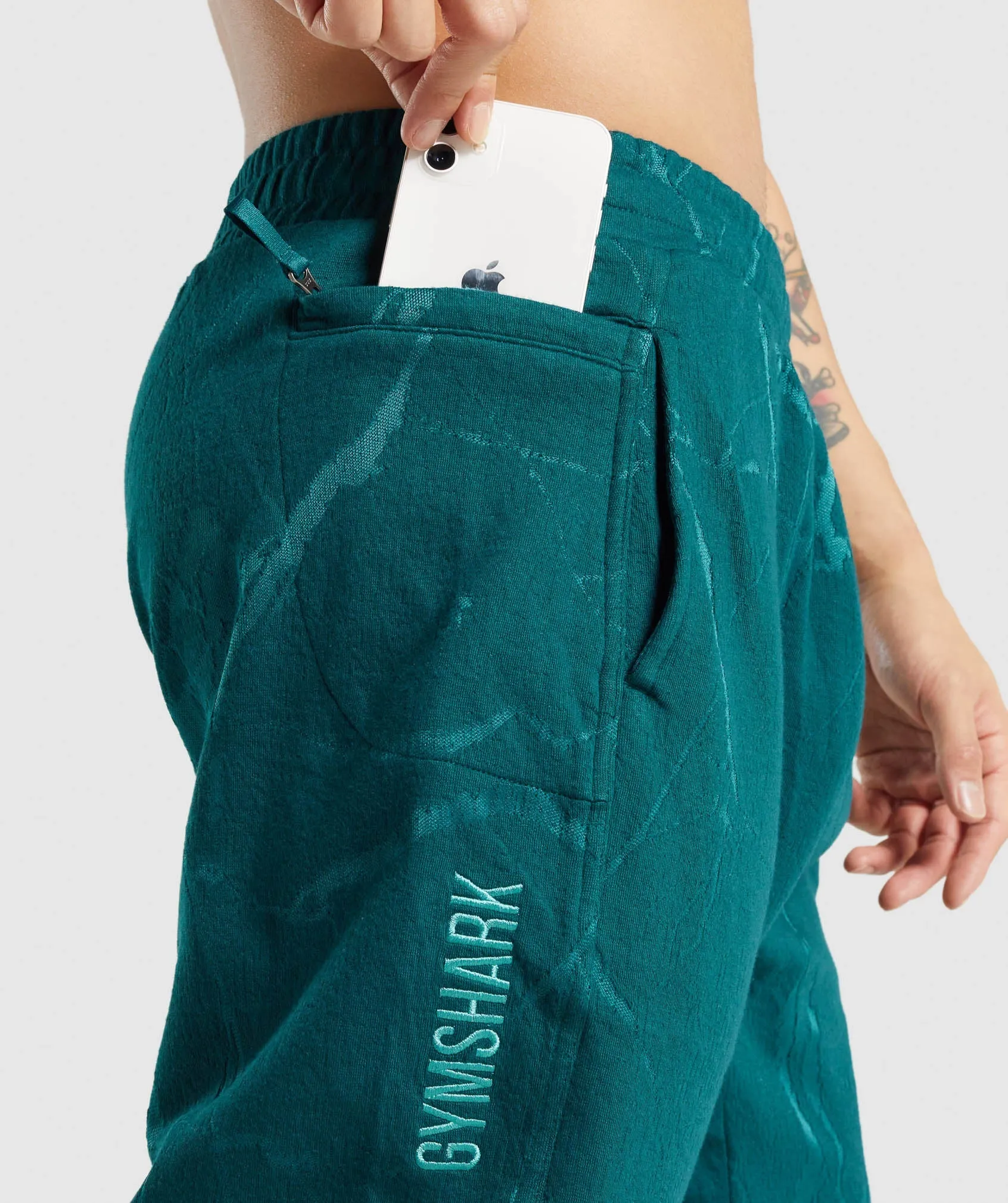 Gymshark Power Joggers - Teal Print sold by Gymshark product image thumbnail 5