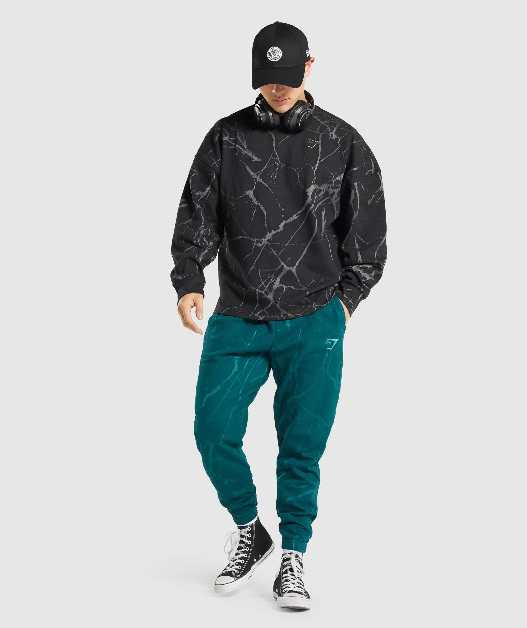 Gymshark Power Joggers - Teal Print sold by Gymshark product image thumbnail 4