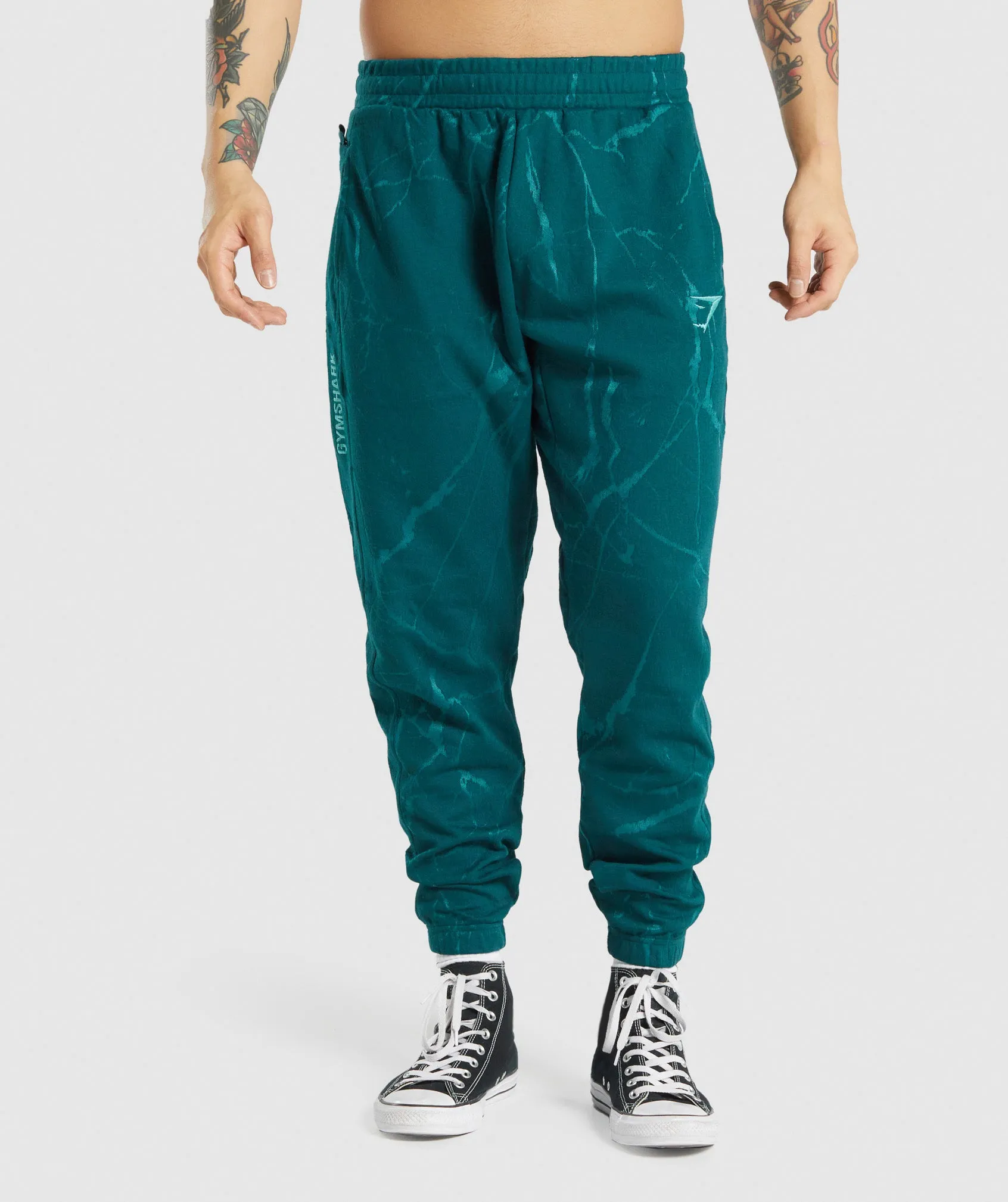 Gymshark Power Joggers - Teal Print sold by Gymshark