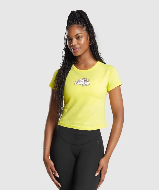 Gymshark Protein & Dreams Crop Top - Lemon Yellow sold by Gymshark
