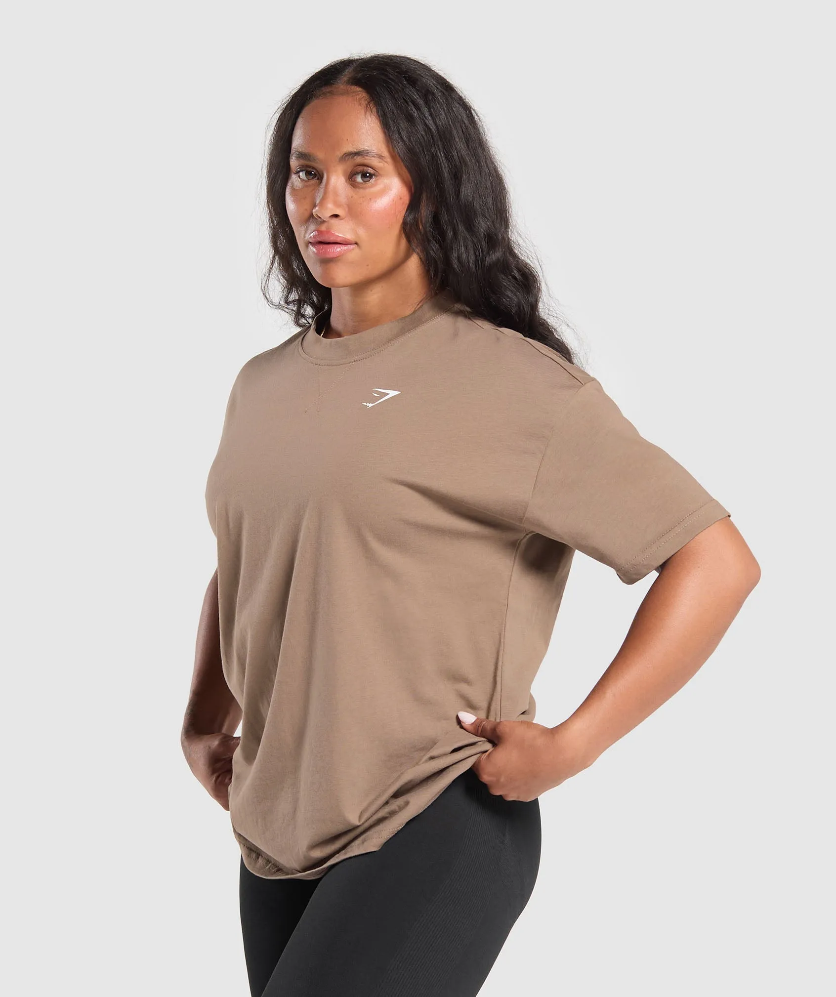 Gymshark Adapt Camo Graphic Oversized Top - Soul Brown sold by Gymshark product image thumbnail 3