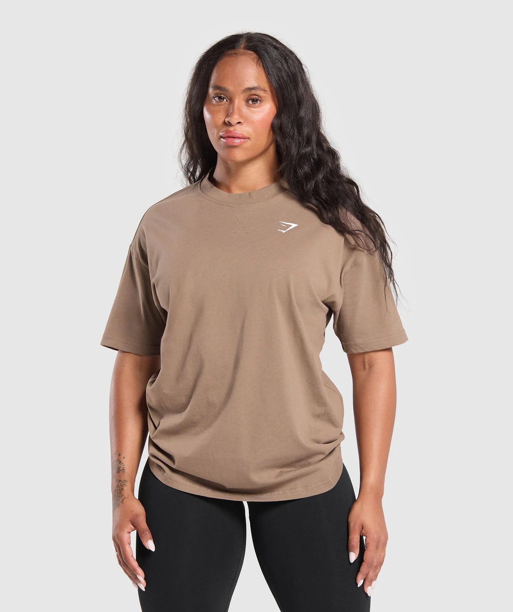 Gymshark Adapt Camo Graphic Oversized Top - Soul Brown sold by Gymshark product image thumbnail 2