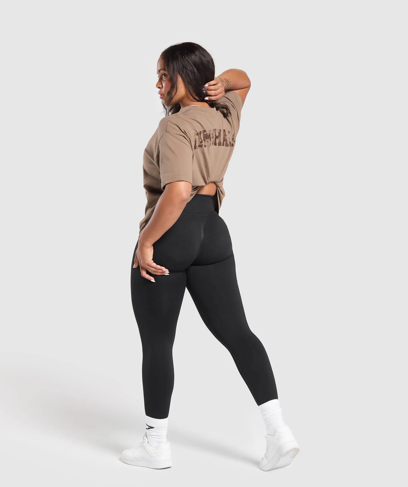 Gymshark Adapt Camo Graphic Oversized Top - Soul Brown sold by Gymshark product image thumbnail 4