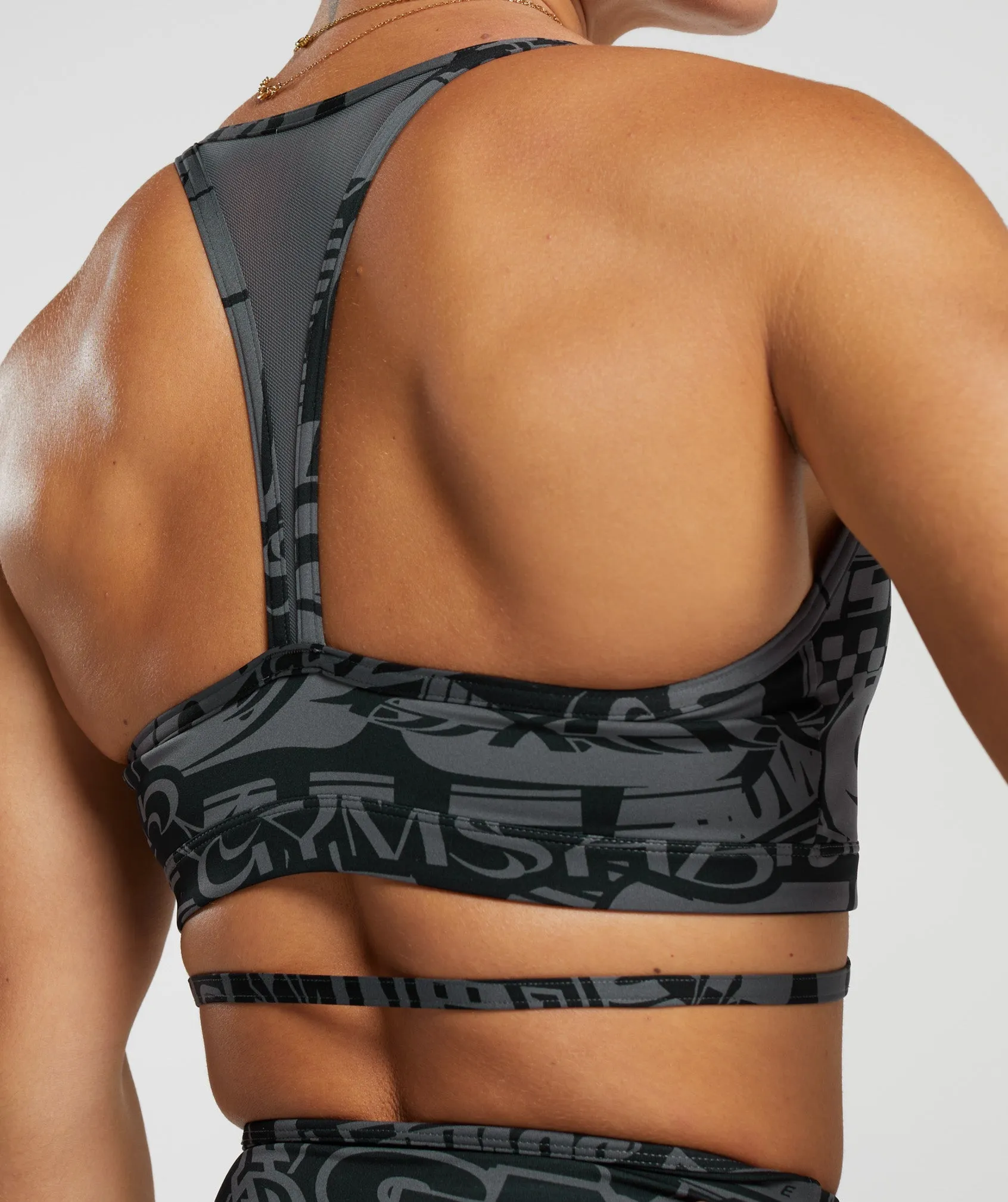 GS Power Strappy Sports Bra - Dark Grey sold by Gymshark product image thumbnail 5