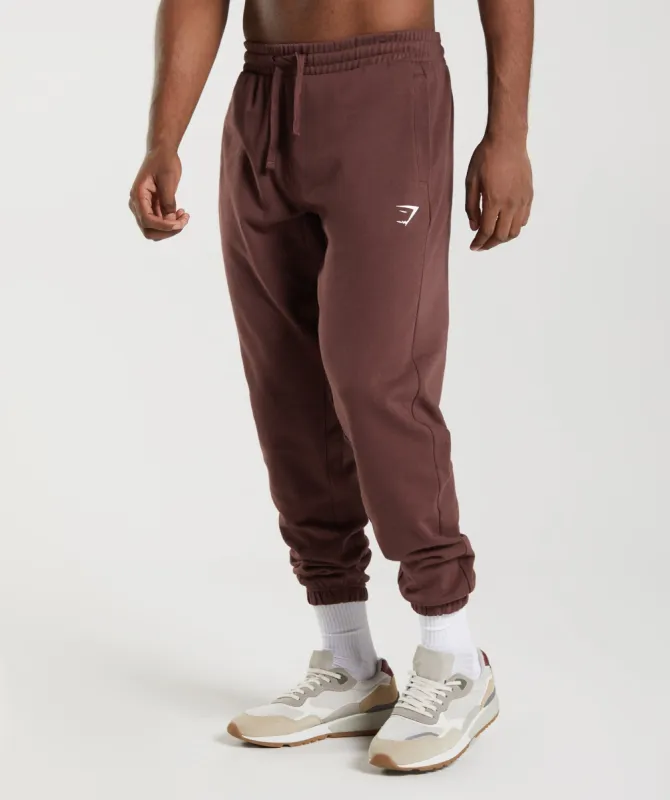 Gymshark Essential Oversized Joggers - Cherry Brown sold by Gymshark