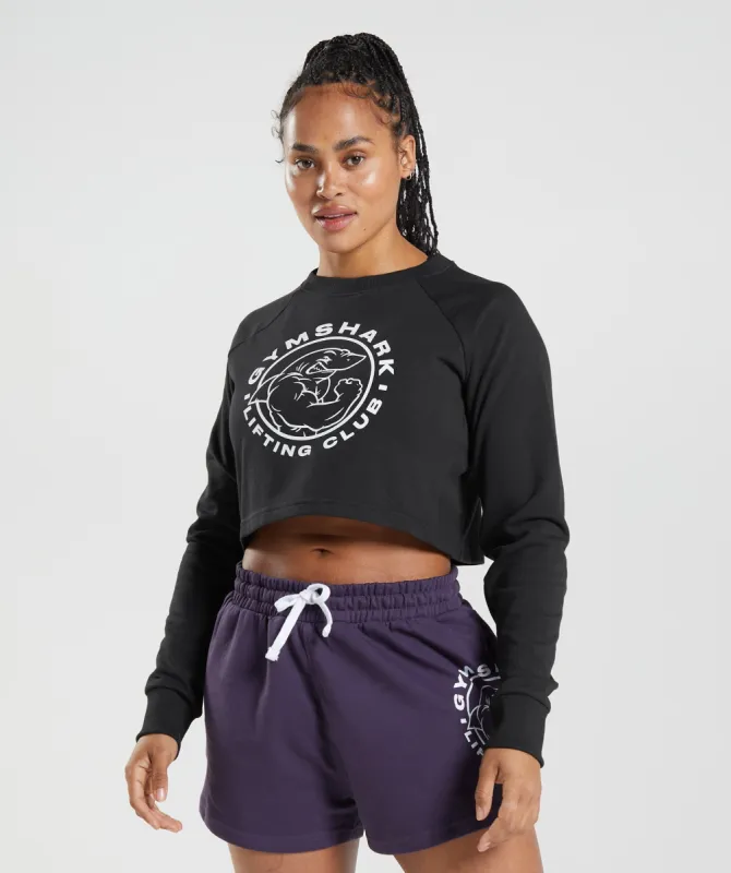 Gymshark Legacy Cropped Sweater - Black made by Gymshark