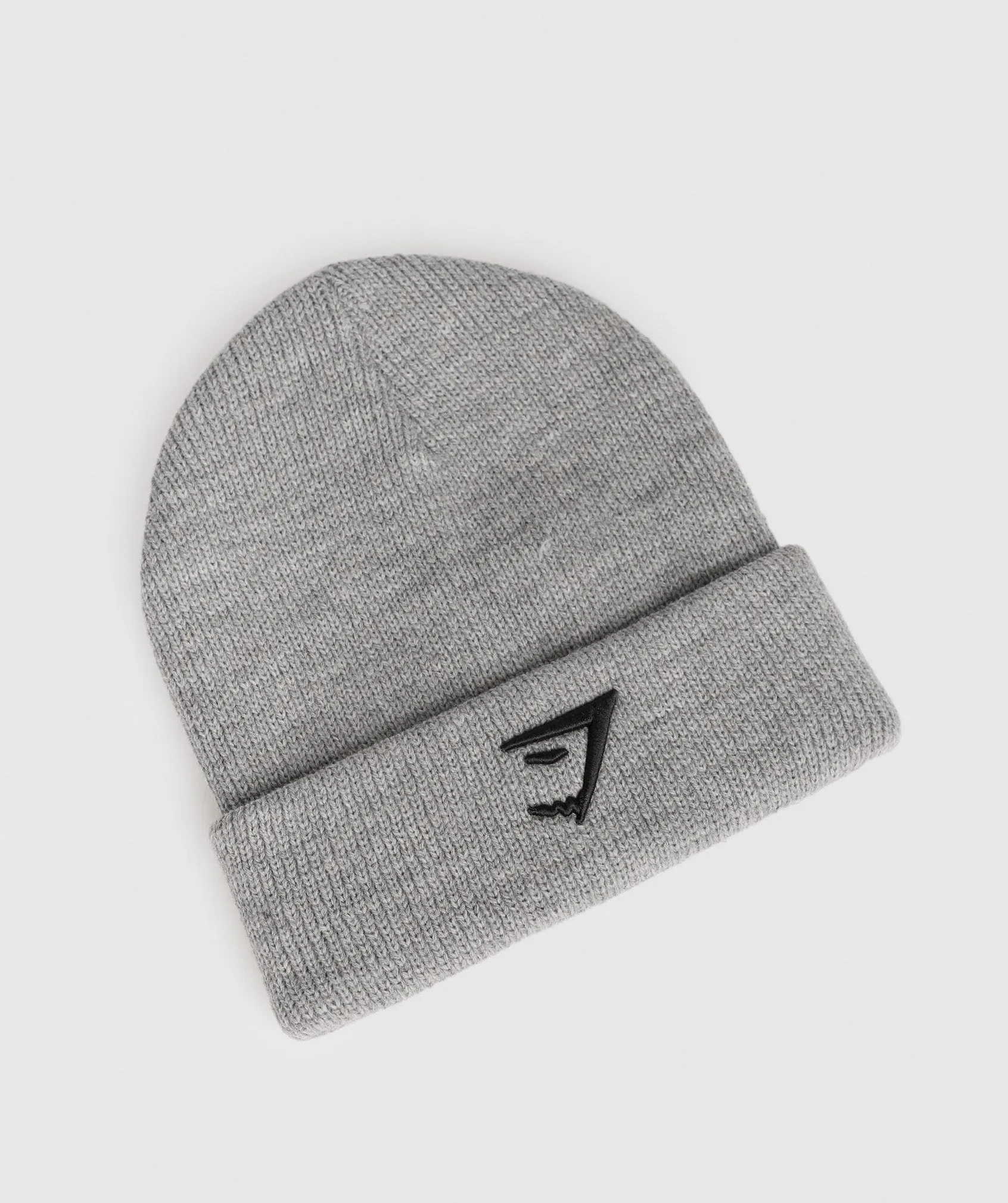 Gymshark Sharkhead Beanie - Light Grey Core Marl sold by Gymshark