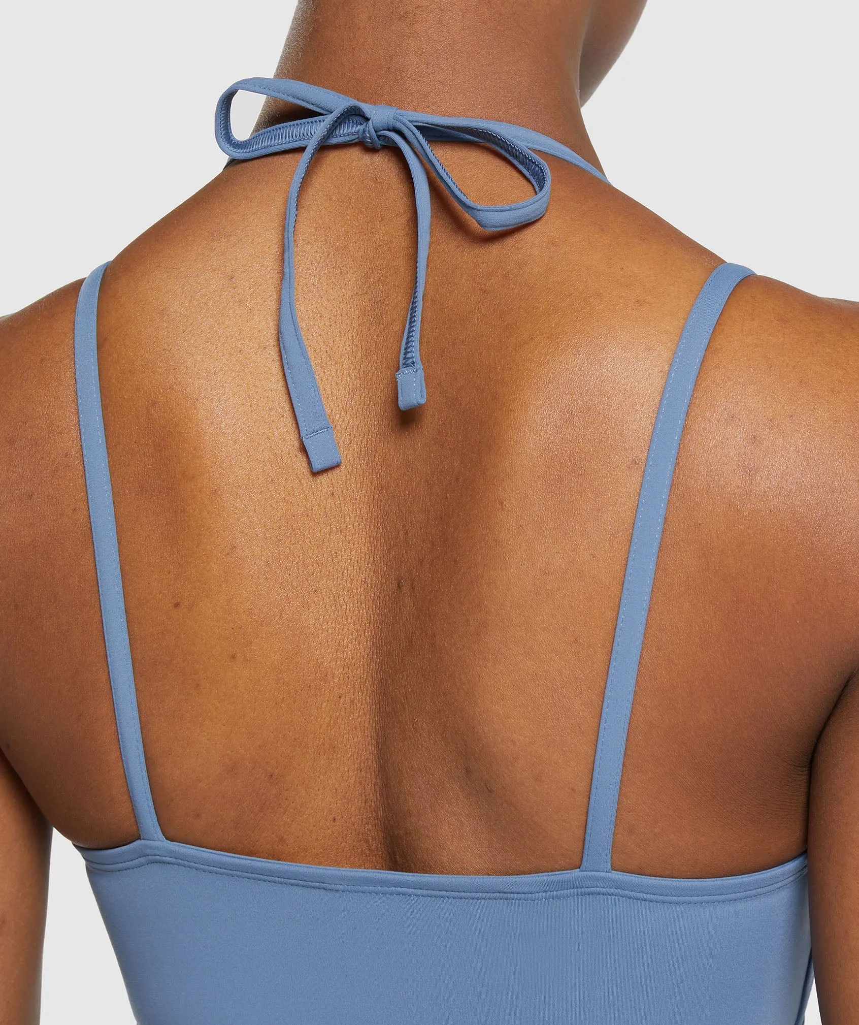 Gymshark Halterneck Crop Cami Tank - Faded Blue sold by Gymshark product image thumbnail 5