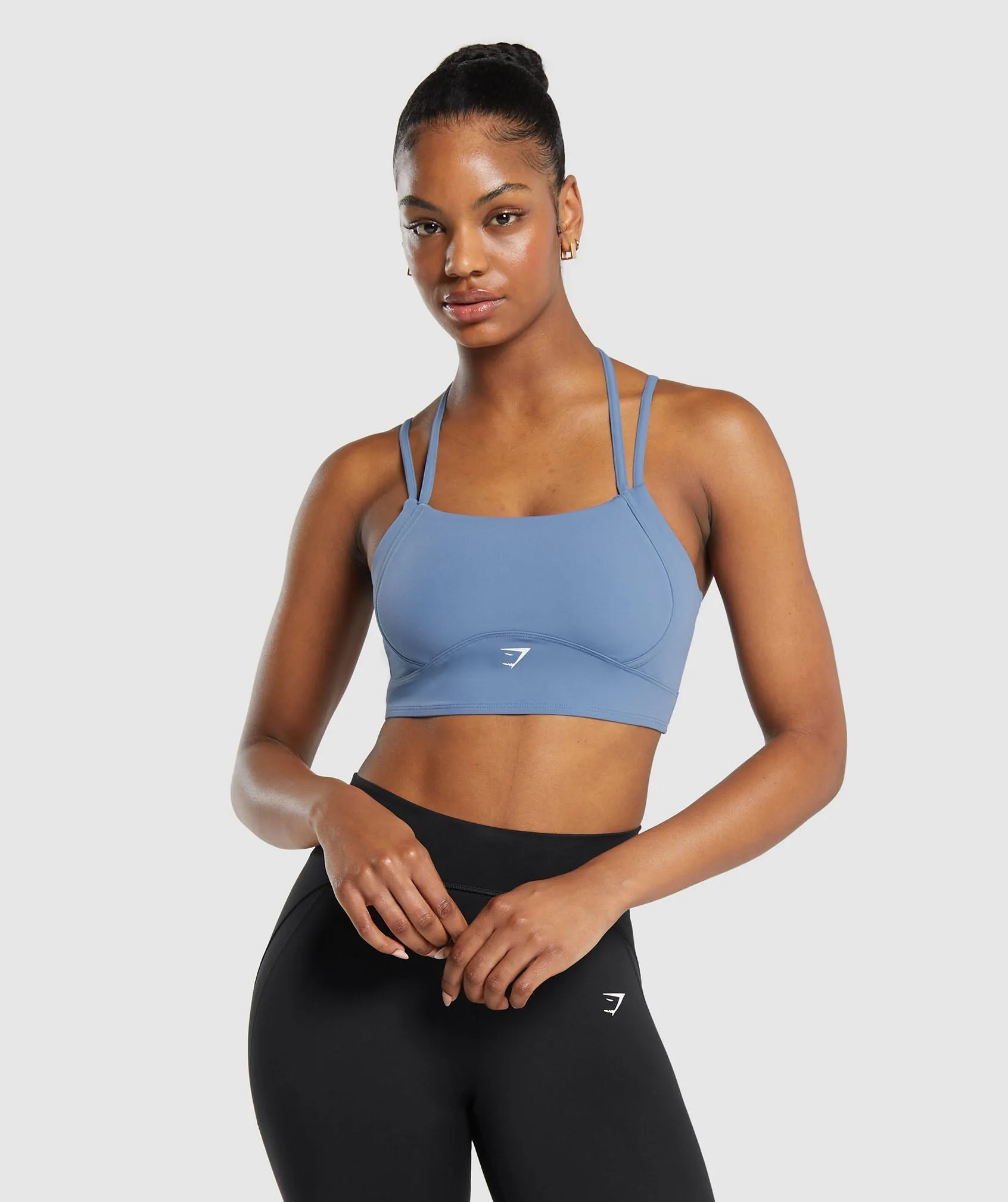 Gymshark Halterneck Crop Cami Tank - Faded Blue sold by Gymshark product image thumbnail 2
