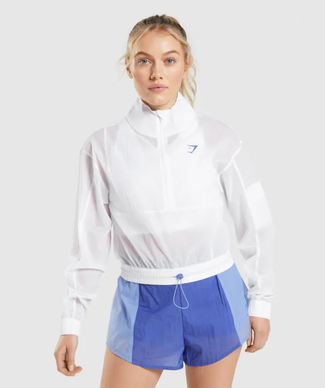 Gymshark Pulse Woven Jacket - White sold by Gymshark