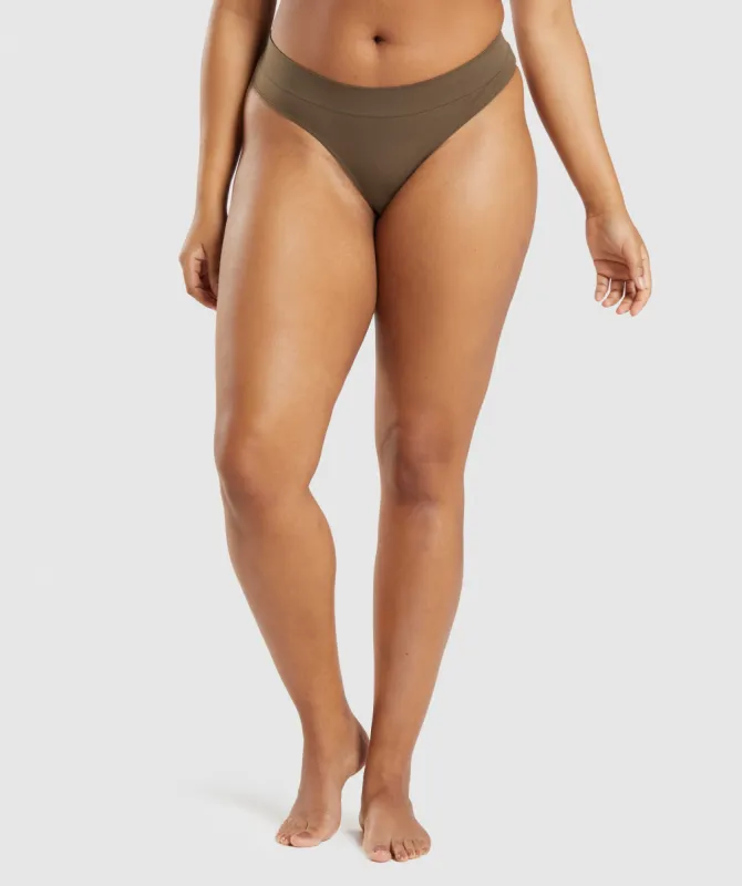 Gymshark Seamless Thong - Walnut Brown sold by Gymshark