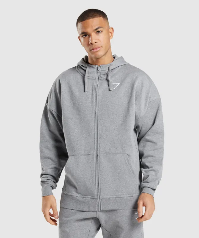 Gymshark Essential Zip Up Hoodie  - Charcoal Marl sold by Gymshark