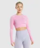 Gymshark Vital Seamless 2.0 Crop Top - Sorbet Pink Marl sold by Gymshark