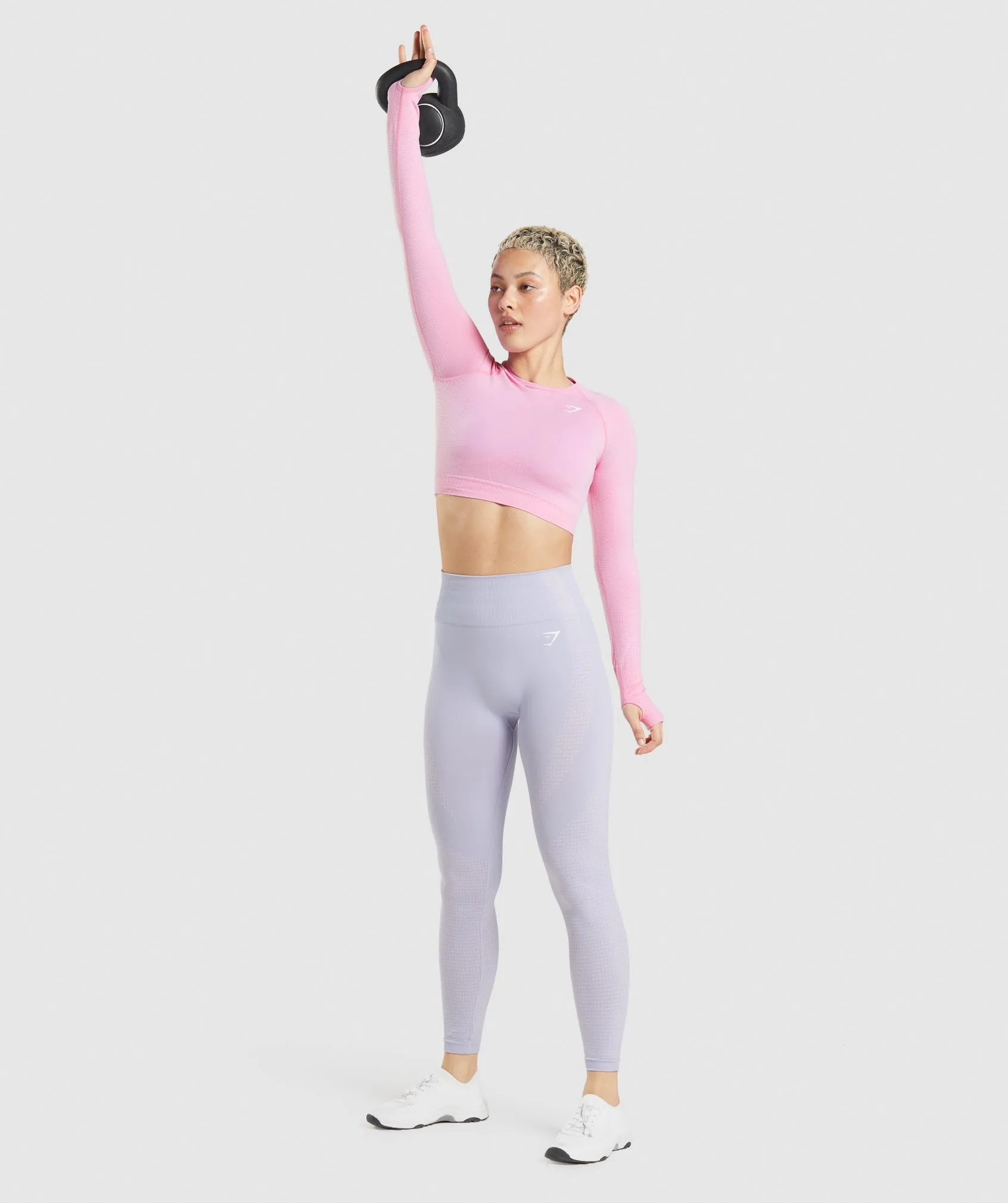 Gymshark Vital Seamless 2.0 Crop Top - Sorbet Pink Marl sold by Gymshark product image thumbnail 4