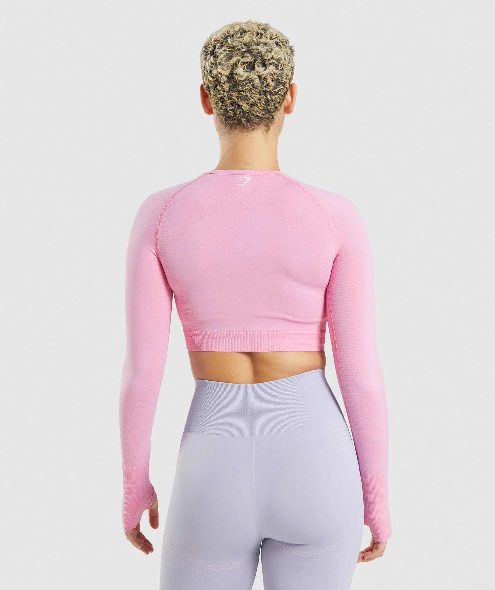 Gymshark Vital Seamless 2.0 Crop Top - Sorbet Pink Marl sold by Gymshark product image thumbnail 2