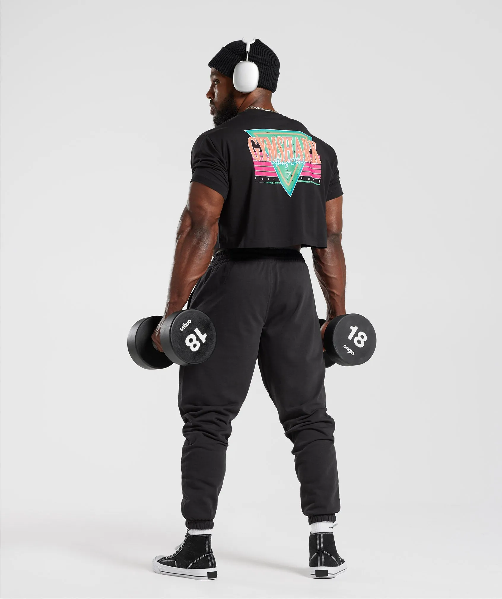 Gymshark Retrowave Crop T-Shirt - Black sold by Gymshark product image thumbnail 4