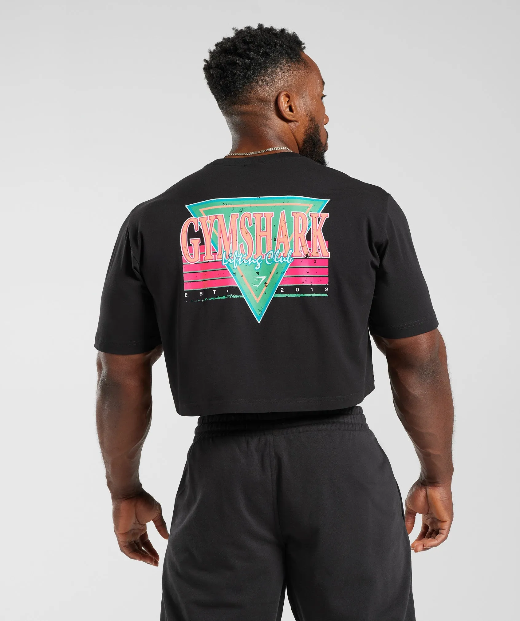 Gymshark Retrowave Crop T-Shirt - Black sold by Gymshark product image thumbnail 2