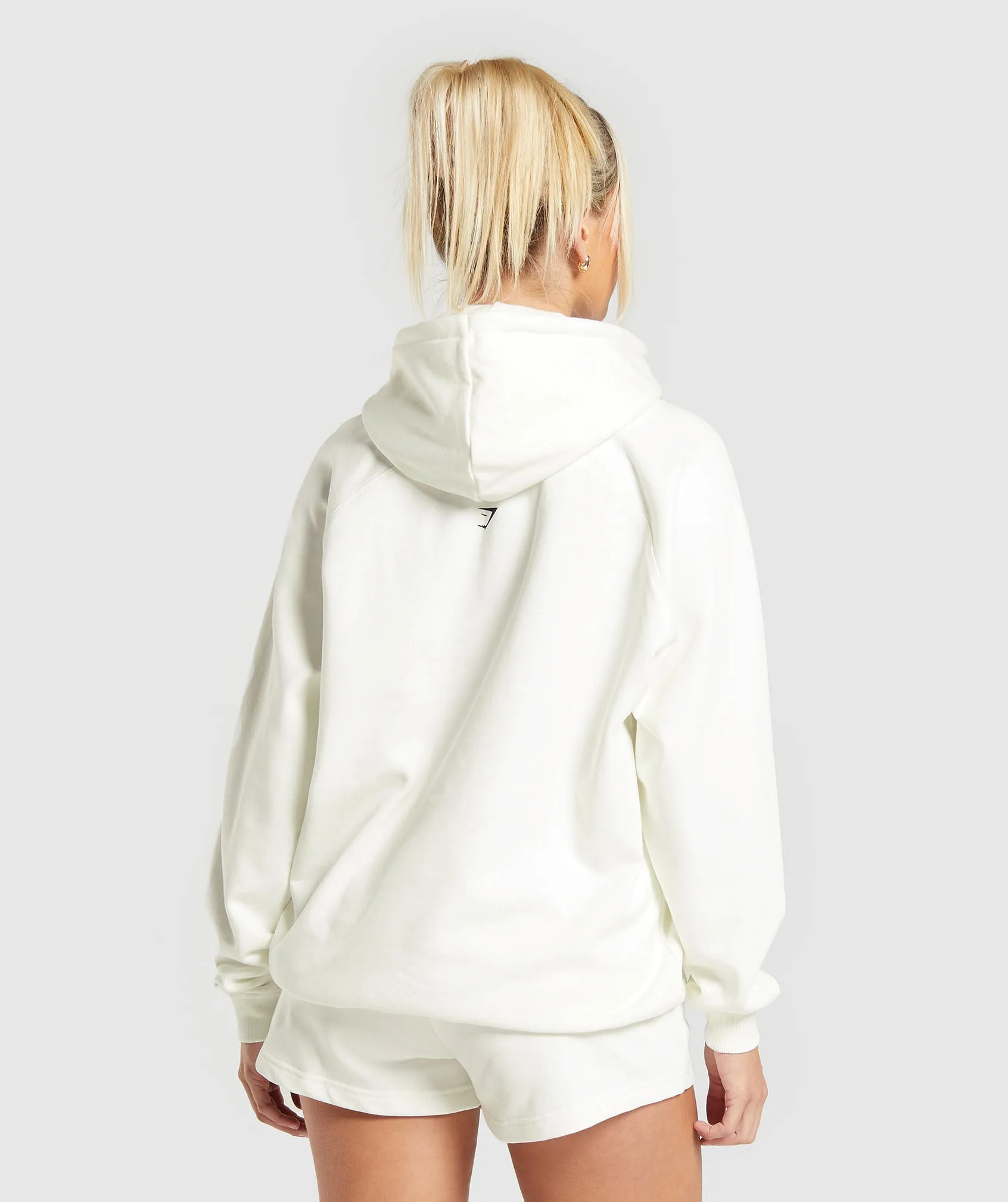 Gymshark Minimal Label Brushed Hoodie - Soft White sold by Gymshark product image thumbnail 2