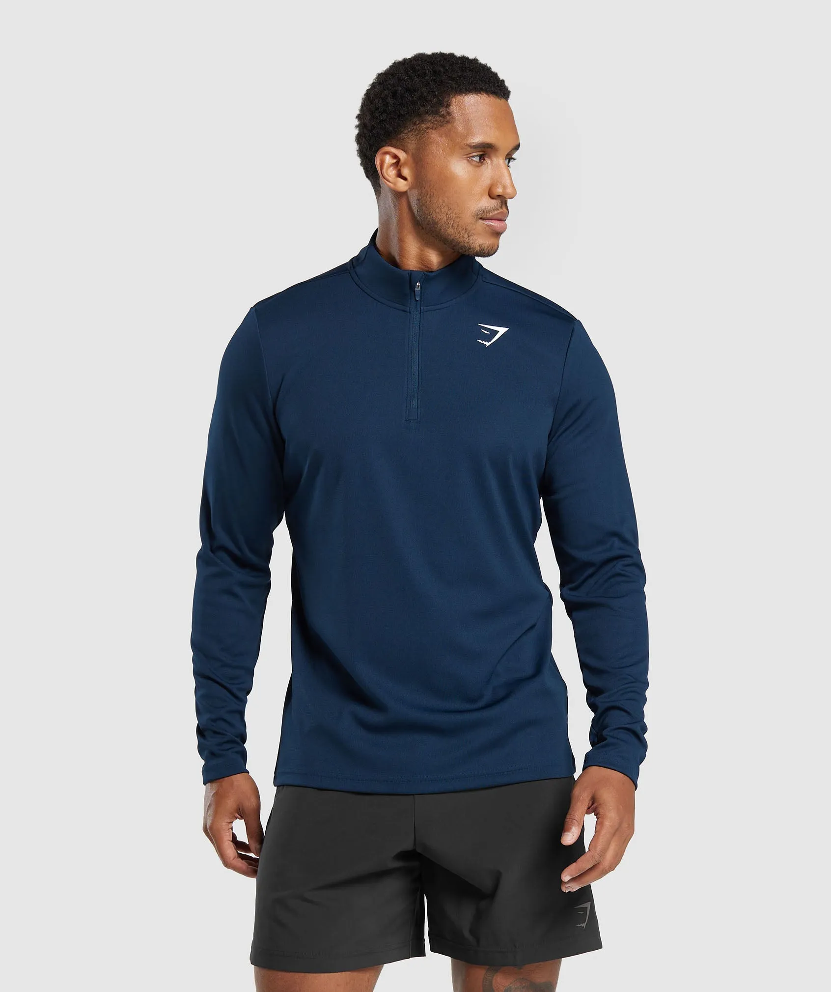 Gymshark Arrival 1/4 Zip Pullover - Navy sold by Gymshark