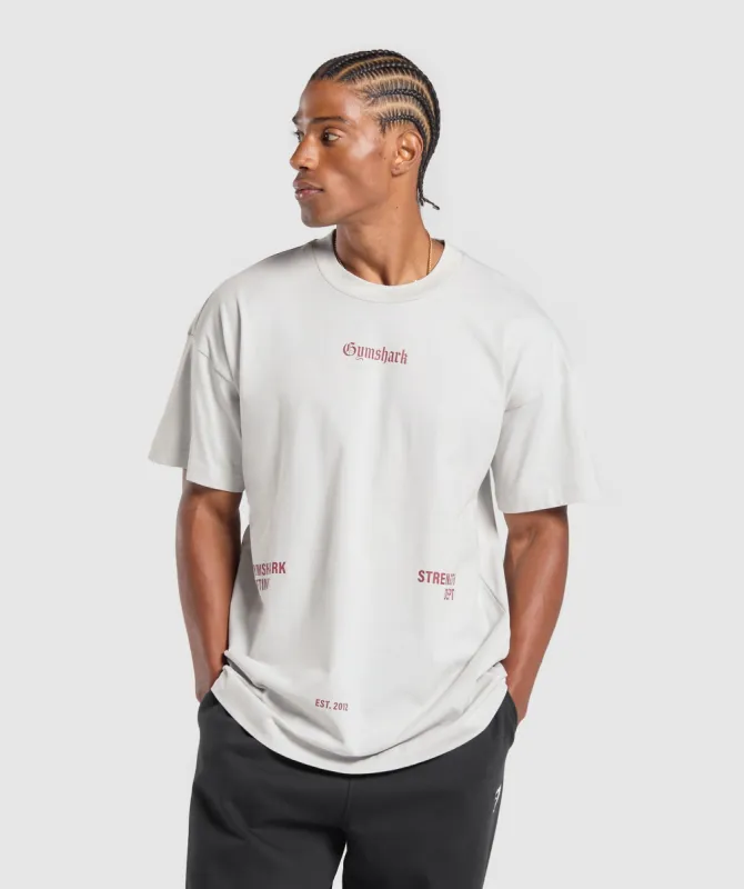 Gymshark Gymshark Strength Dept Graphic T-Shirt - Metal Grey sold by Gymshark