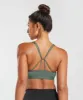 Gymshark Ruched Strappy Sports Bra - Unit Green sold by Gymshark