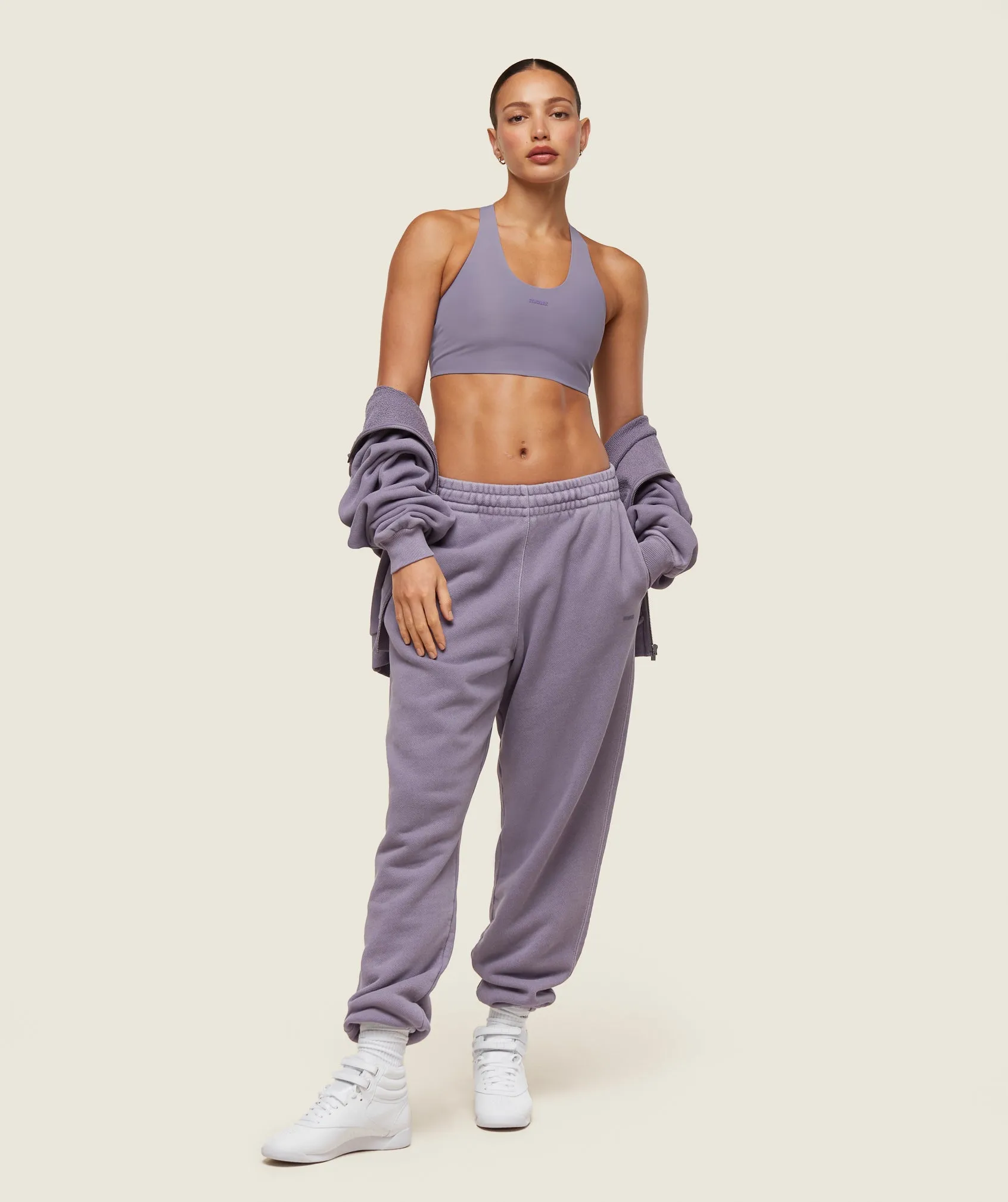 Gymshark everywear Active Sports Bra - Fog Purple sold by Gymshark product image thumbnail 2