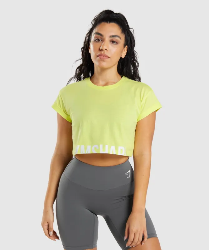 Gymshark Fraction Crop Top - Firefly Green sold by Gymshark