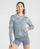 Gymshark Adapt Camo Seamless Long Sleeve Top - Lava | River Stone Grey/Evening Blue sold by Gymshark