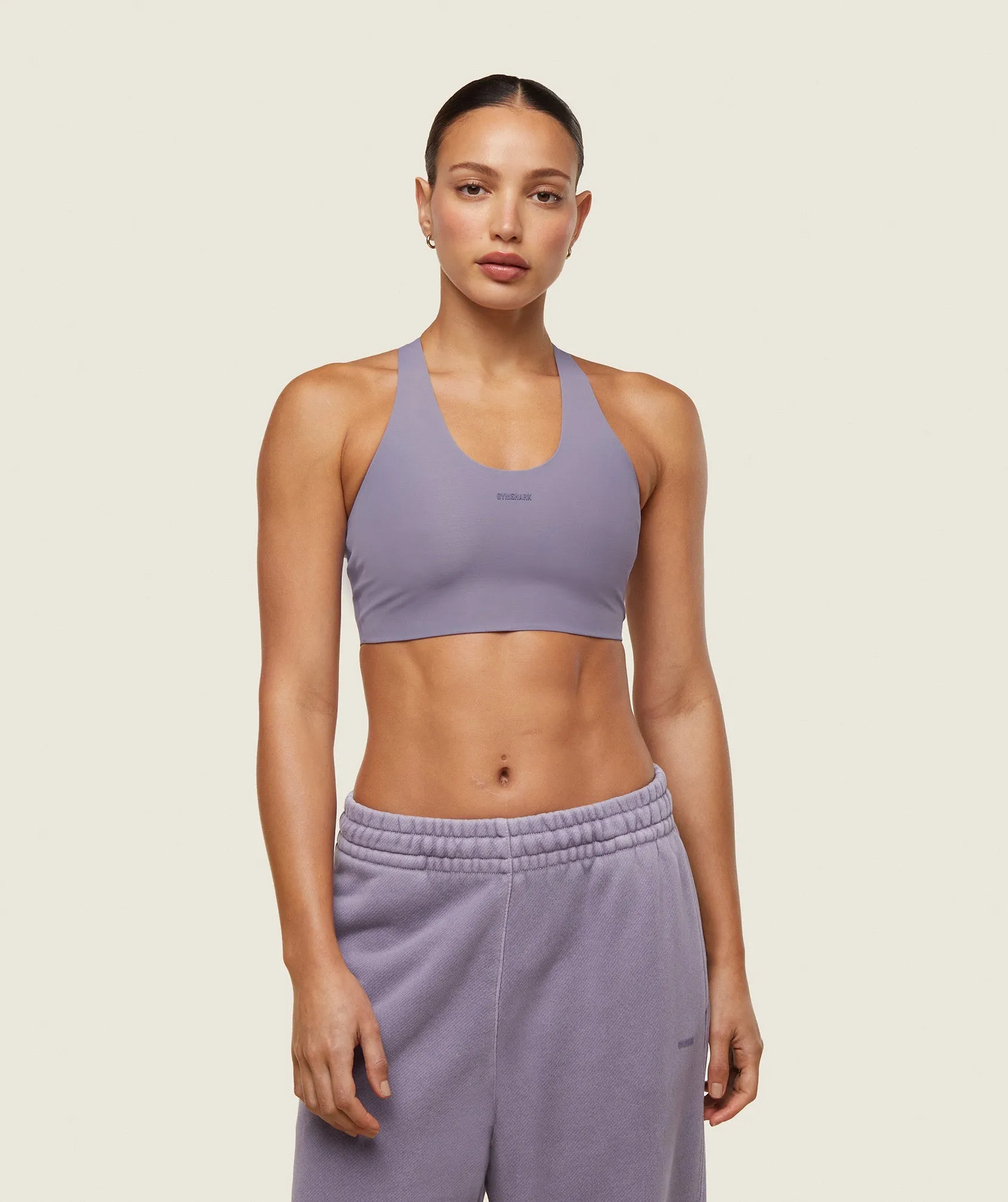 Gymshark everywear Active Sports Bra - Fog Purple sold by Gymshark