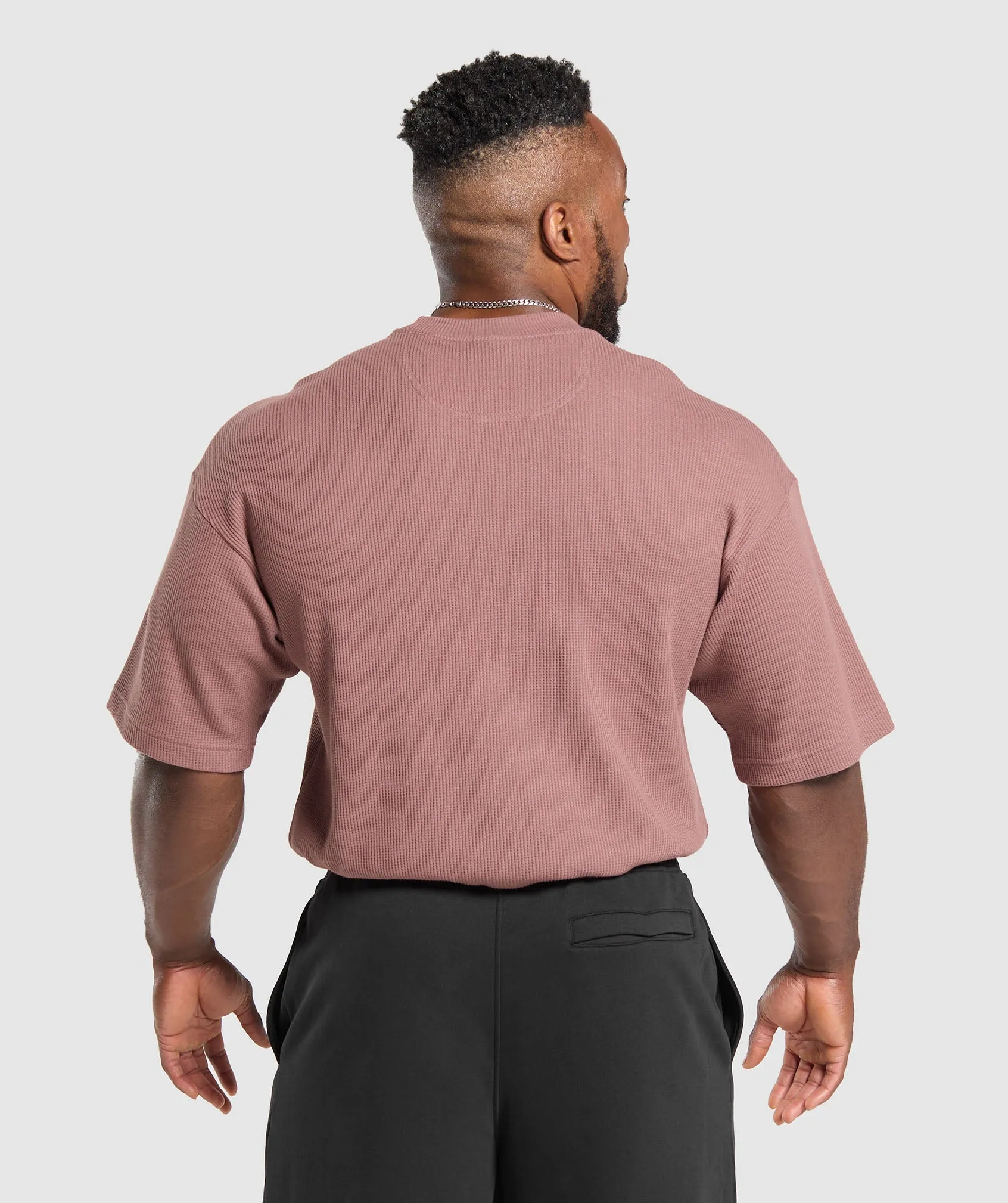 Gymshark Waffle Oversized T-Shirt - Brick Brown sold by Gymshark product image thumbnail 2