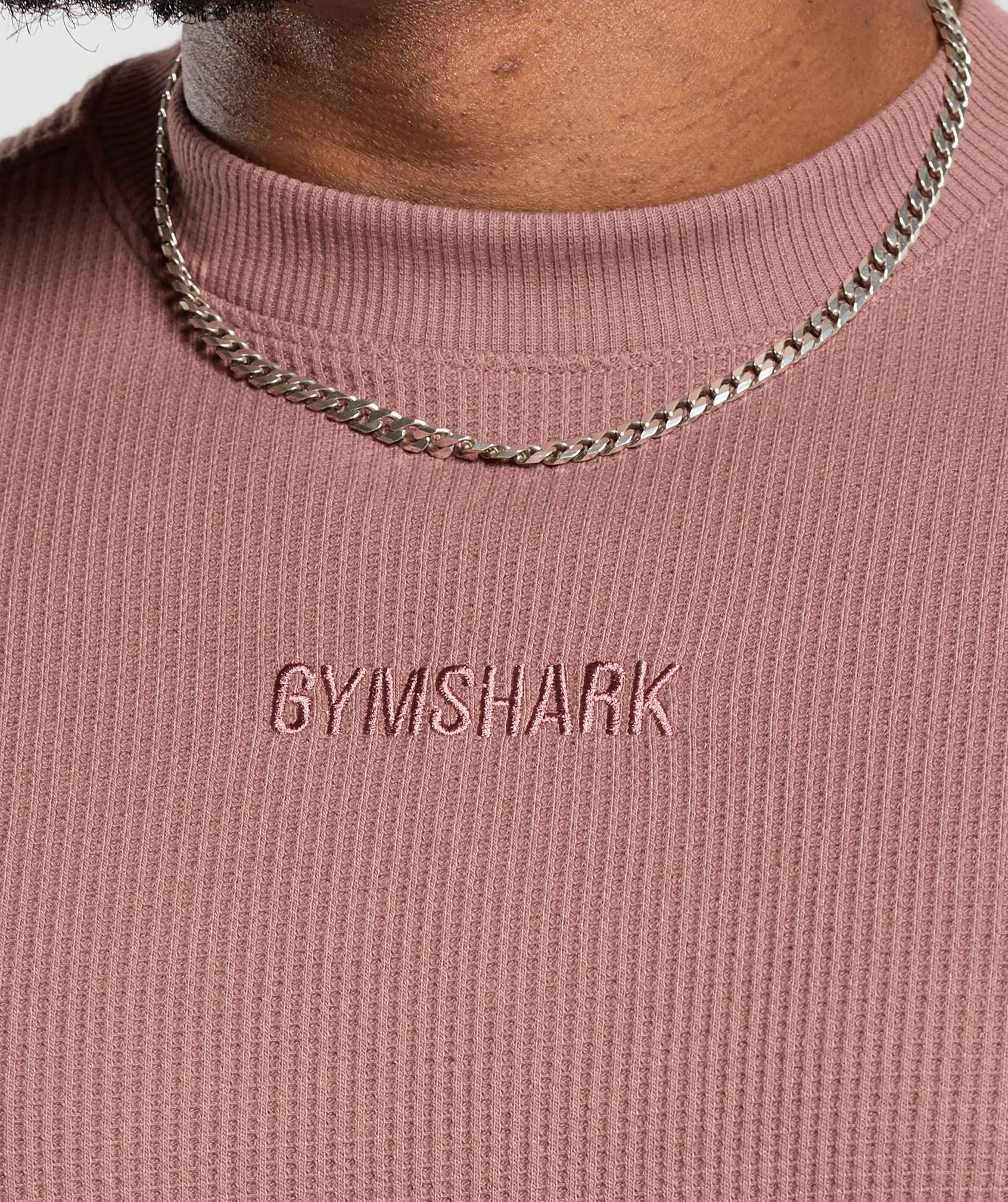 Gymshark Waffle Oversized T-Shirt - Brick Brown sold by Gymshark product image thumbnail 5