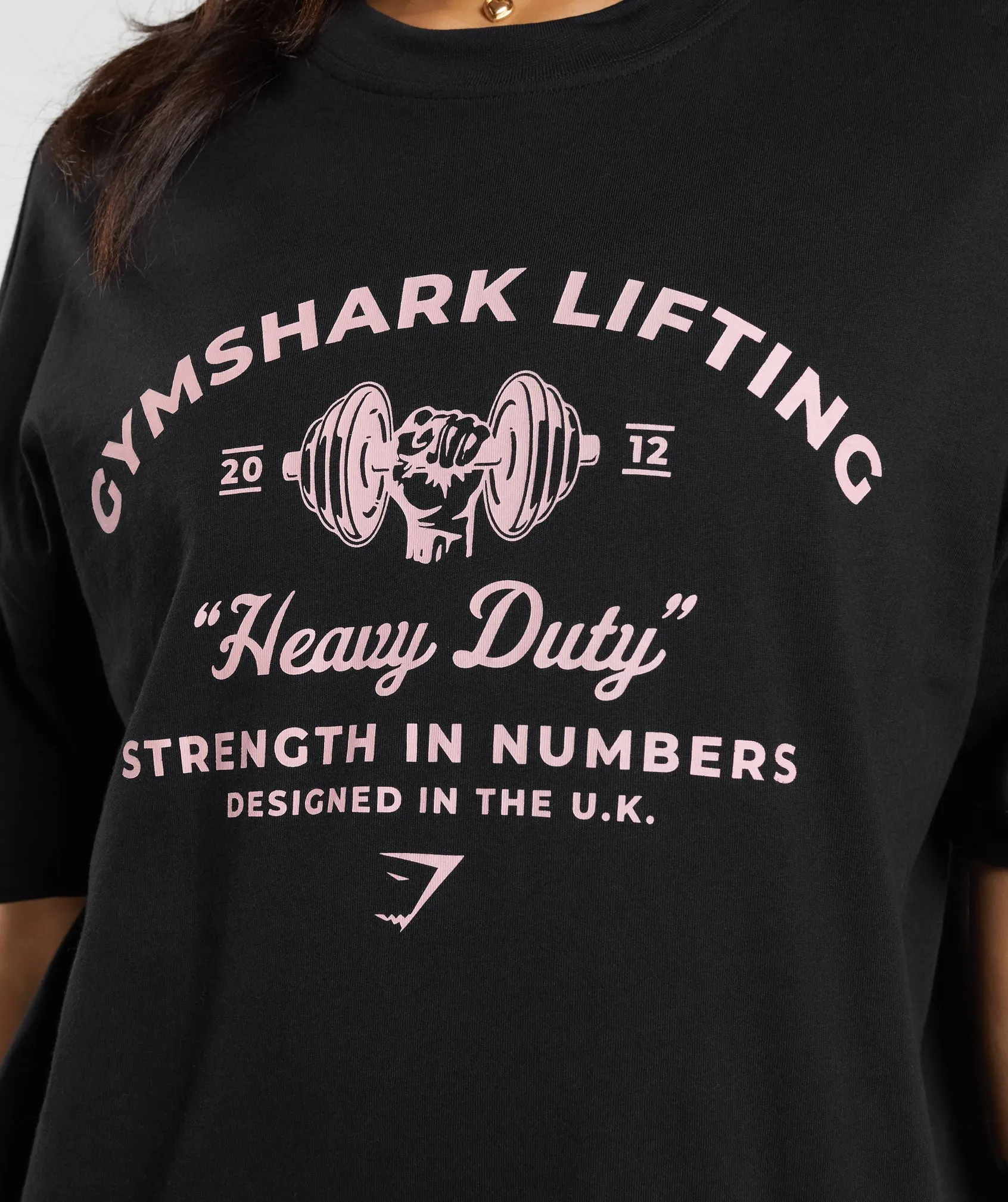 Gymshark Heavy Duty Oversized T-Shirt - Black sold by Gymshark product image thumbnail 5