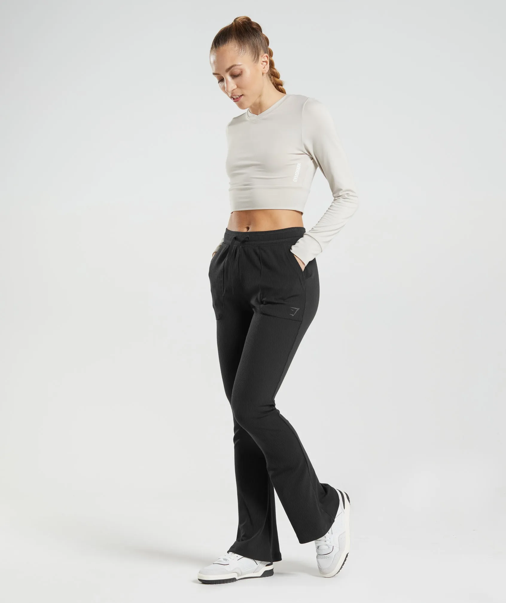 Gymshark Pause Flared Pants - Black sold by Gymshark product image thumbnail 5