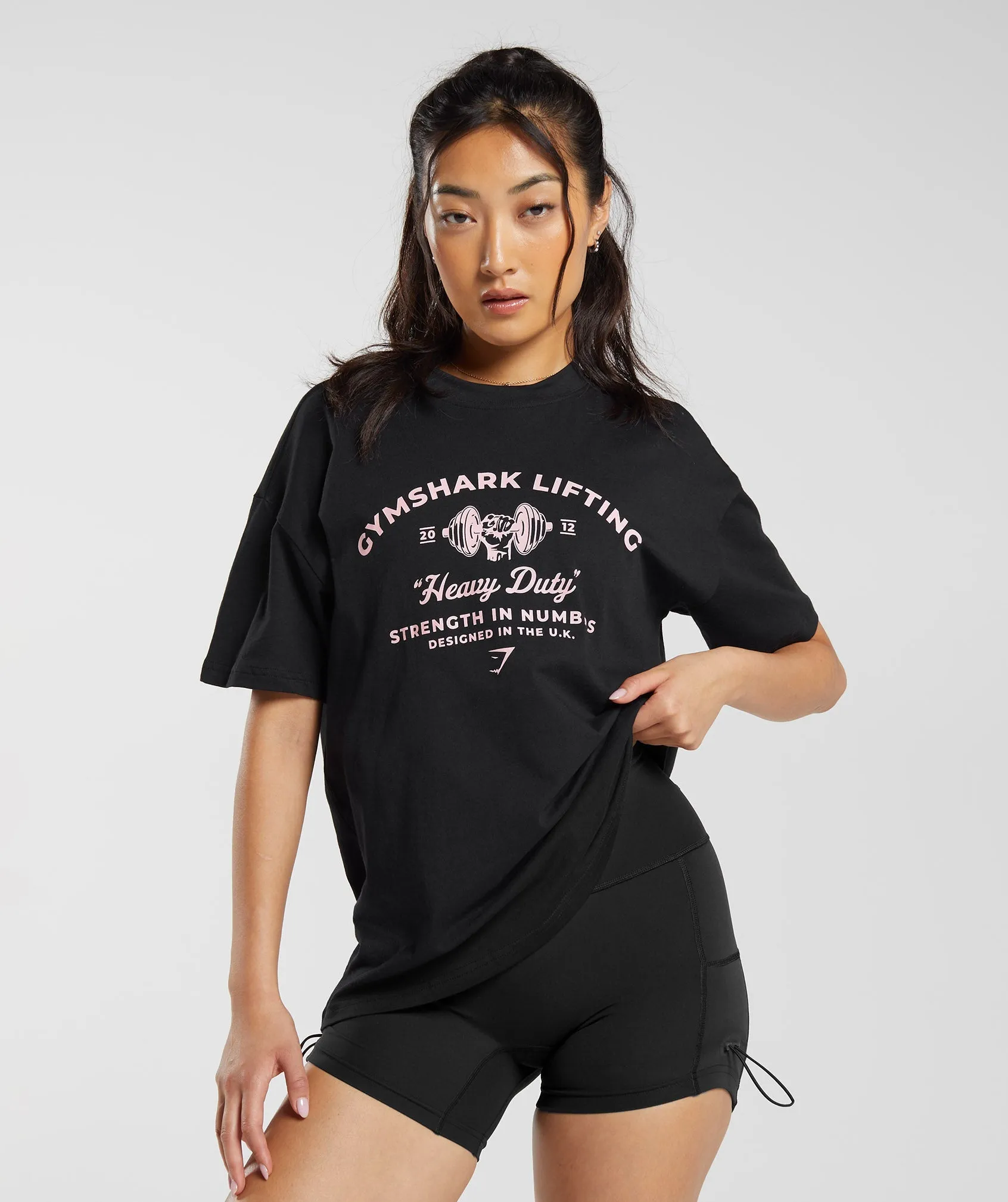 Gymshark Heavy Duty Oversized T-Shirt - Black sold by Gymshark