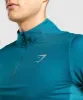 Gymshark Speed 1/4 Zip Pullover - Teal sold by Gymshark
