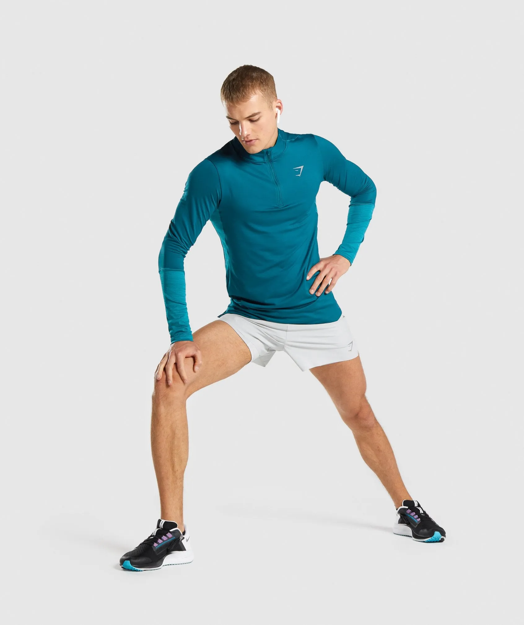 Gymshark Speed 1/4 Zip Pullover - Teal sold by Gymshark product image thumbnail 4