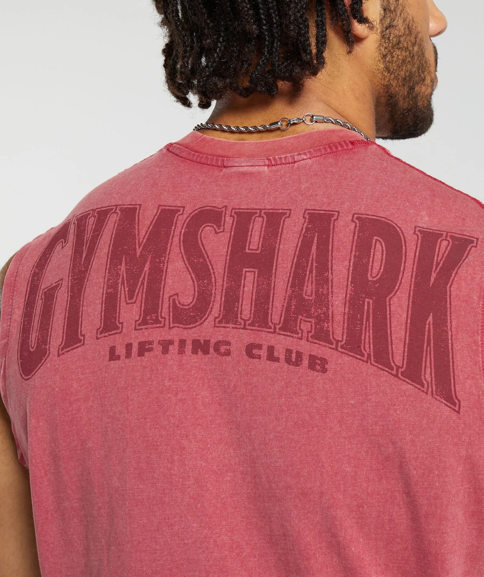 Gymshark Heritage Washed Cut Off T-Shirt - Vintage Pink sold by Gymshark product image thumbnail 5