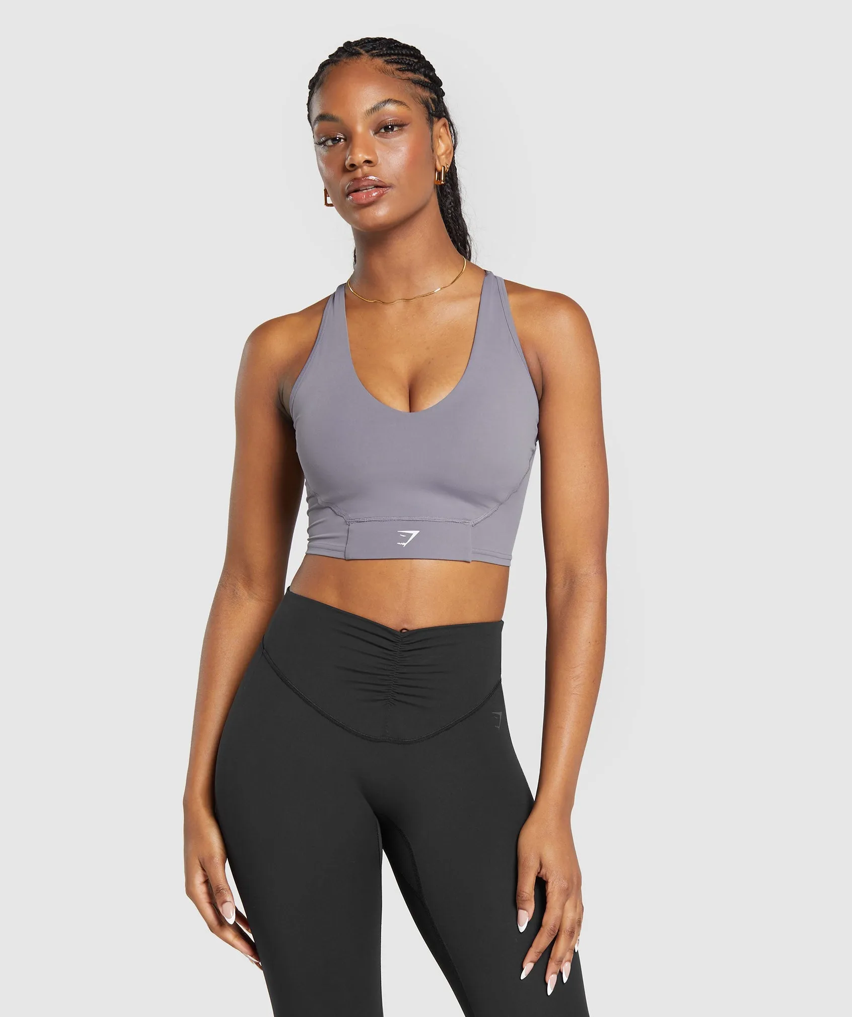 Gymshark Crop Mesh Tank - Fog Purple sold by Gymshark