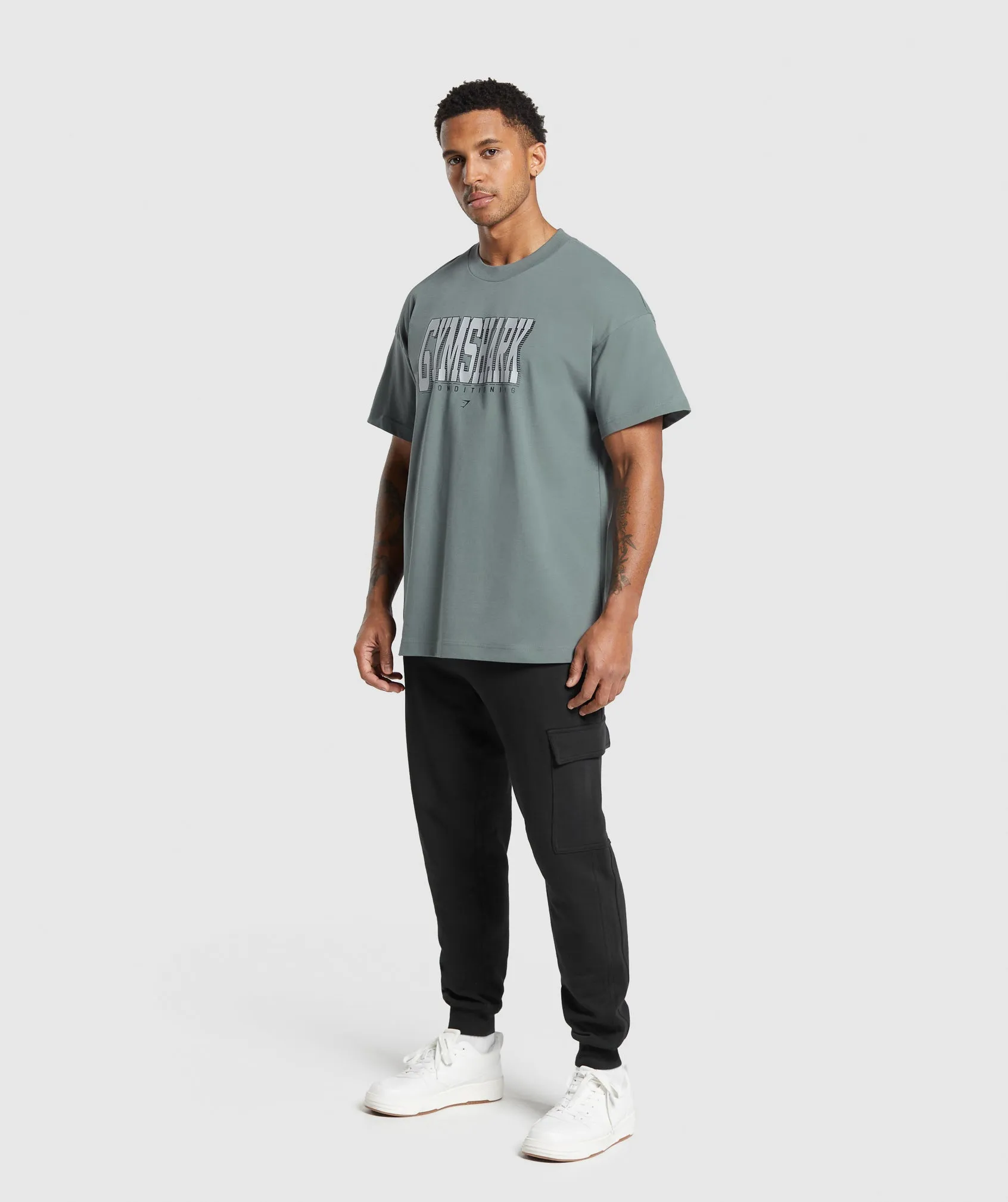 Gymshark Conditioning Graphic T-Shirt - Cargo Teal sold by Gymshark product image thumbnail 4