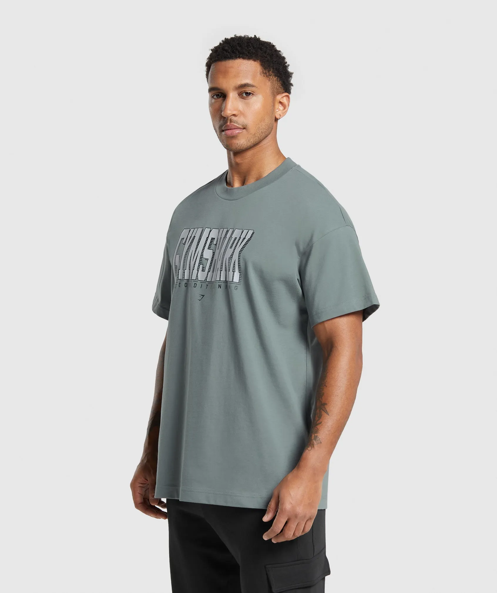 Gymshark Conditioning Graphic T-Shirt - Cargo Teal sold by Gymshark product image thumbnail 3