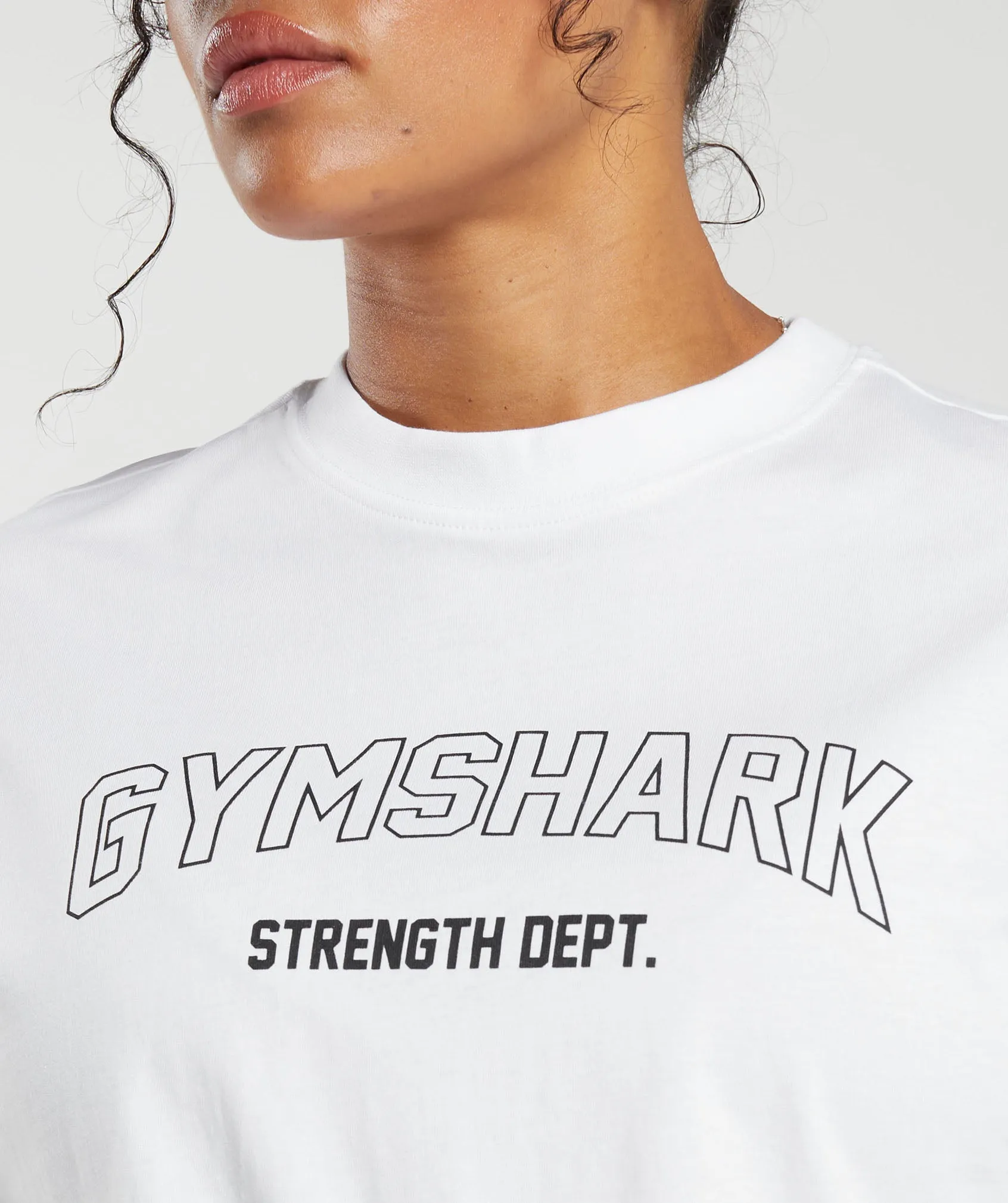 Gymshark Strength Department Oversized T-Shirt - White sold by Gymshark product image thumbnail 5
