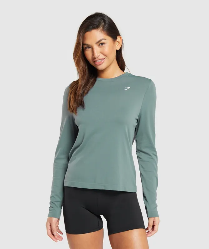 Gymshark Everyday Seamless Long Sleeve Top - Cargo Teal sold by Gymshark