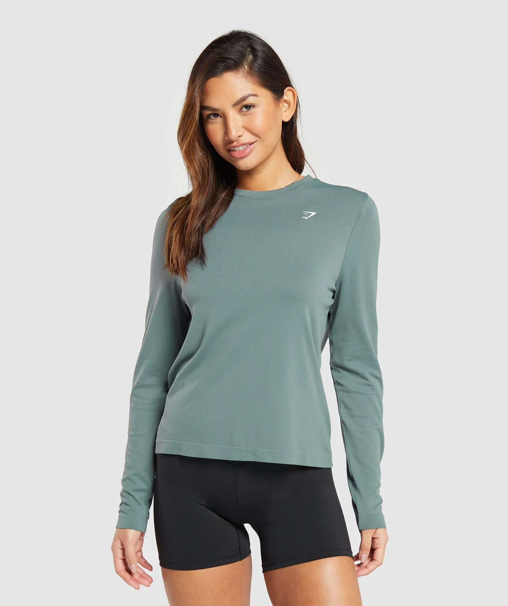 Gymshark Everyday Seamless Long Sleeve Top - Cargo Teal sold by Gymshark