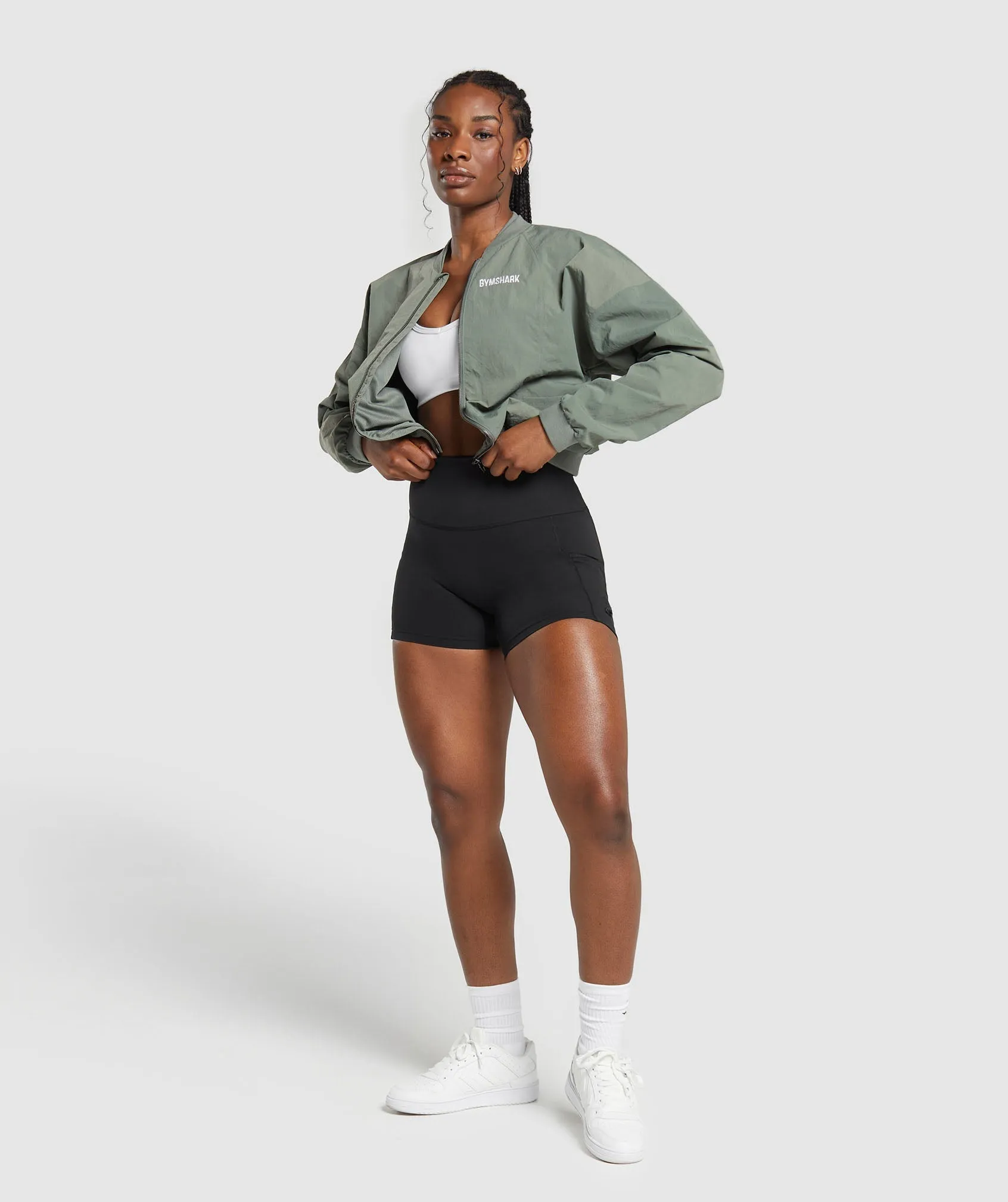 Gymshark Midi Track Jacket - Unit Green sold by Gymshark product image thumbnail 4