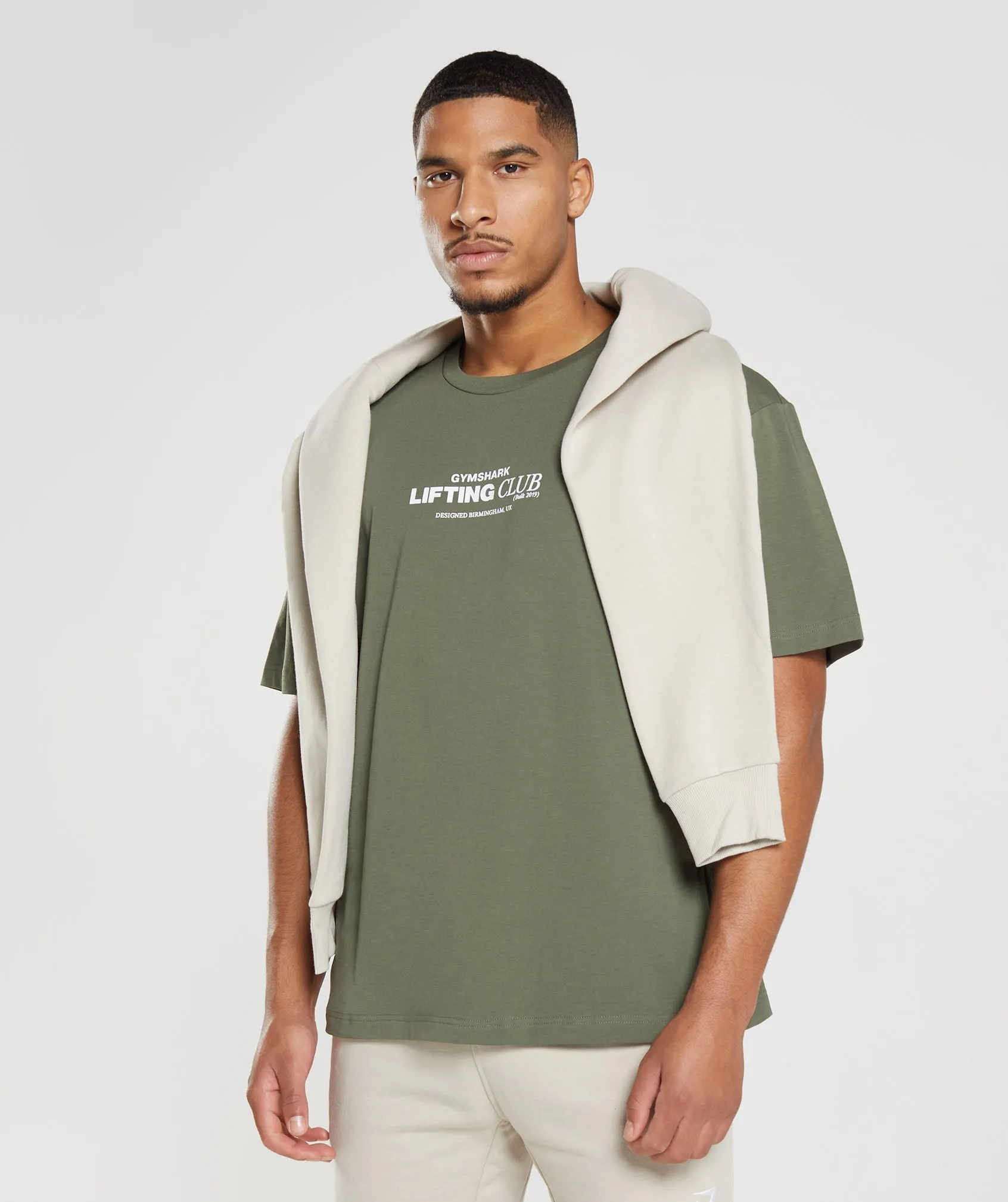 Gymshark Social Club Oversized T-Shirt - Core Olive sold by Gymshark product image thumbnail 3