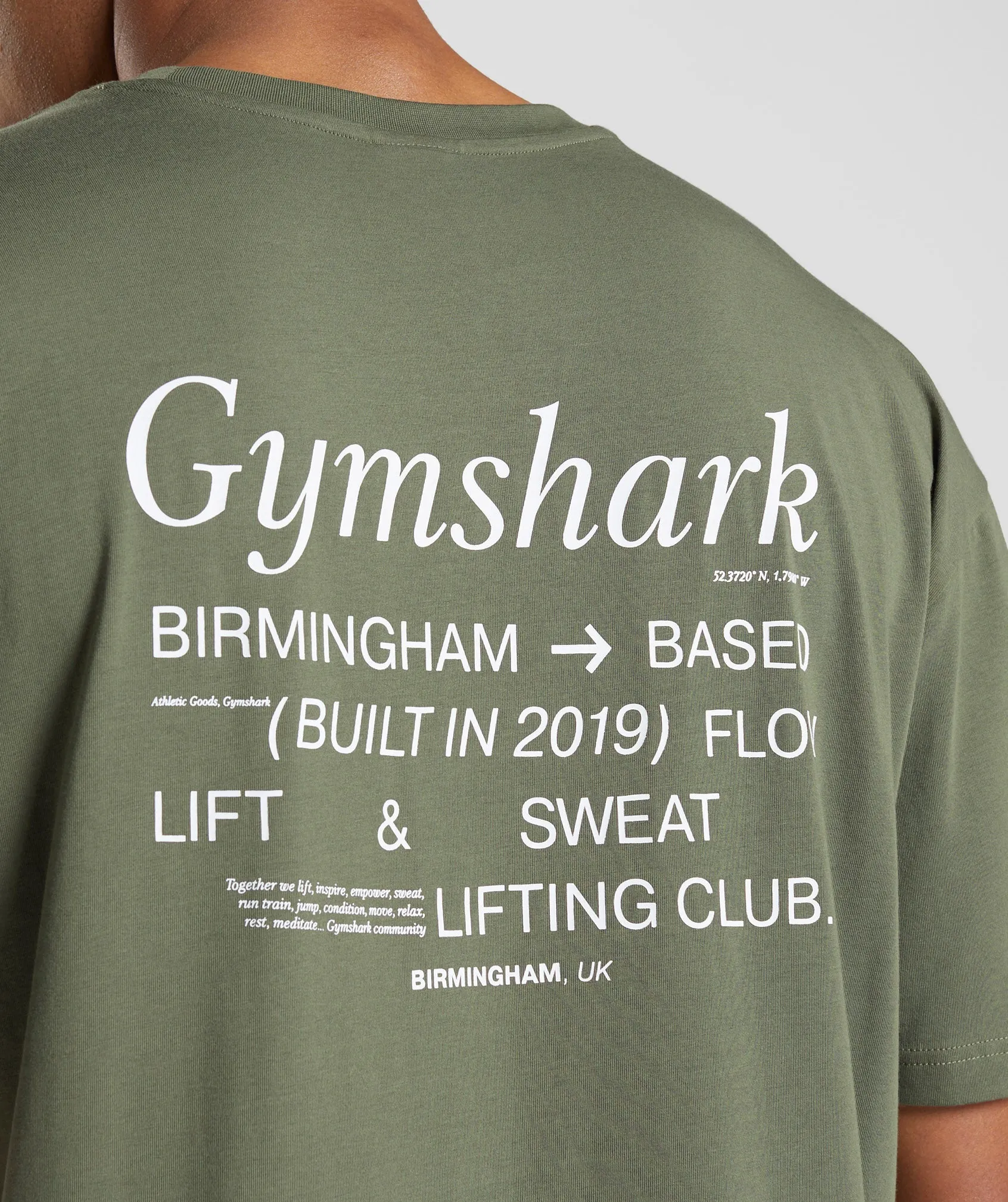 Gymshark Social Club Oversized T-Shirt - Core Olive sold by Gymshark product image thumbnail 2