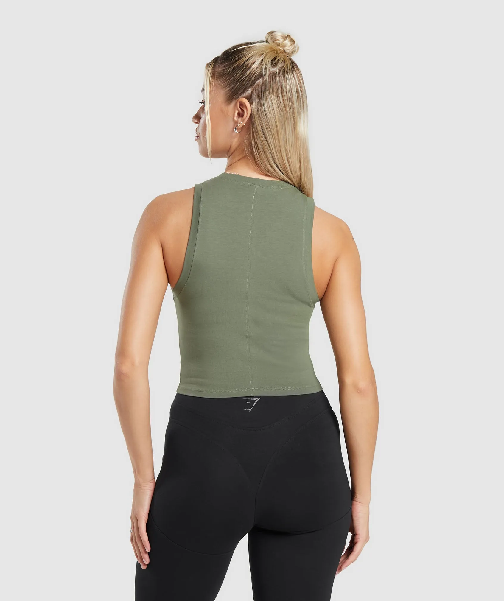 Gymshark Rest Day Cotton Contour Tank - Base Green sold by Gymshark product image thumbnail 2