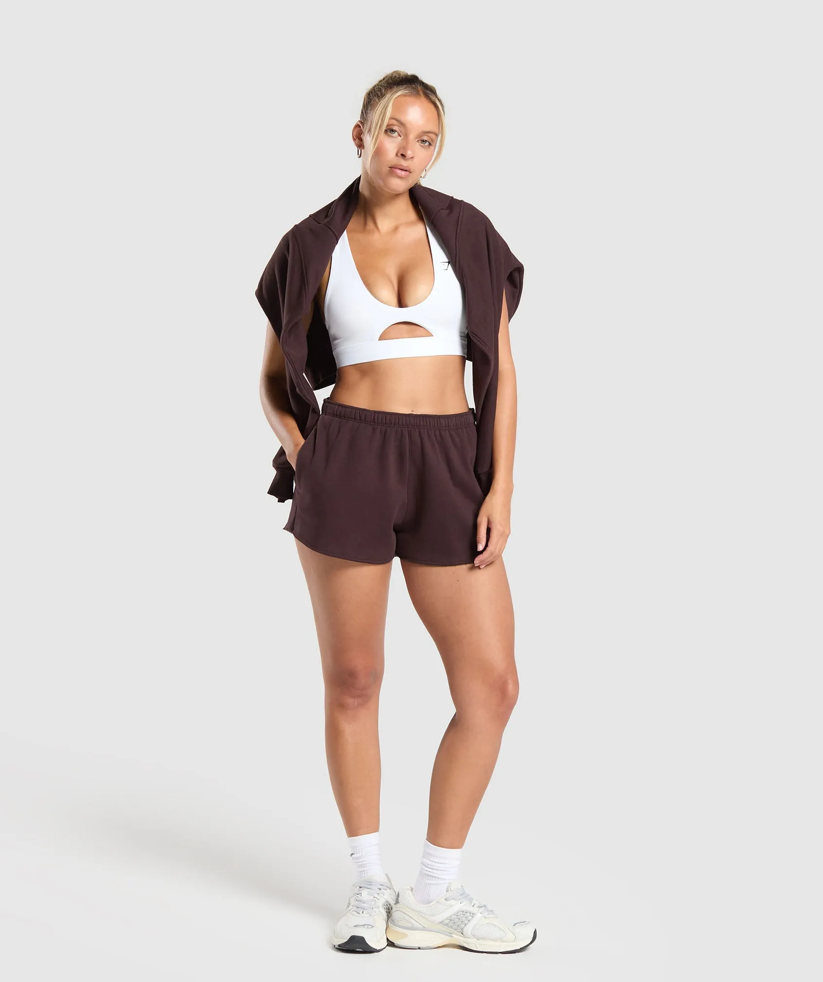 Gymshark Fleece Shorts - Heritage Brown sold by Gymshark product image thumbnail 4